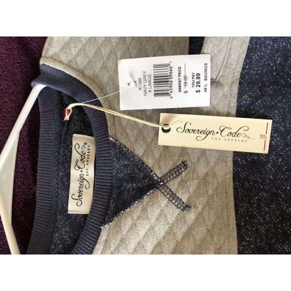 Sovereign Code men’s long sleeve blue sweater sz XL - Picture 5 of 6